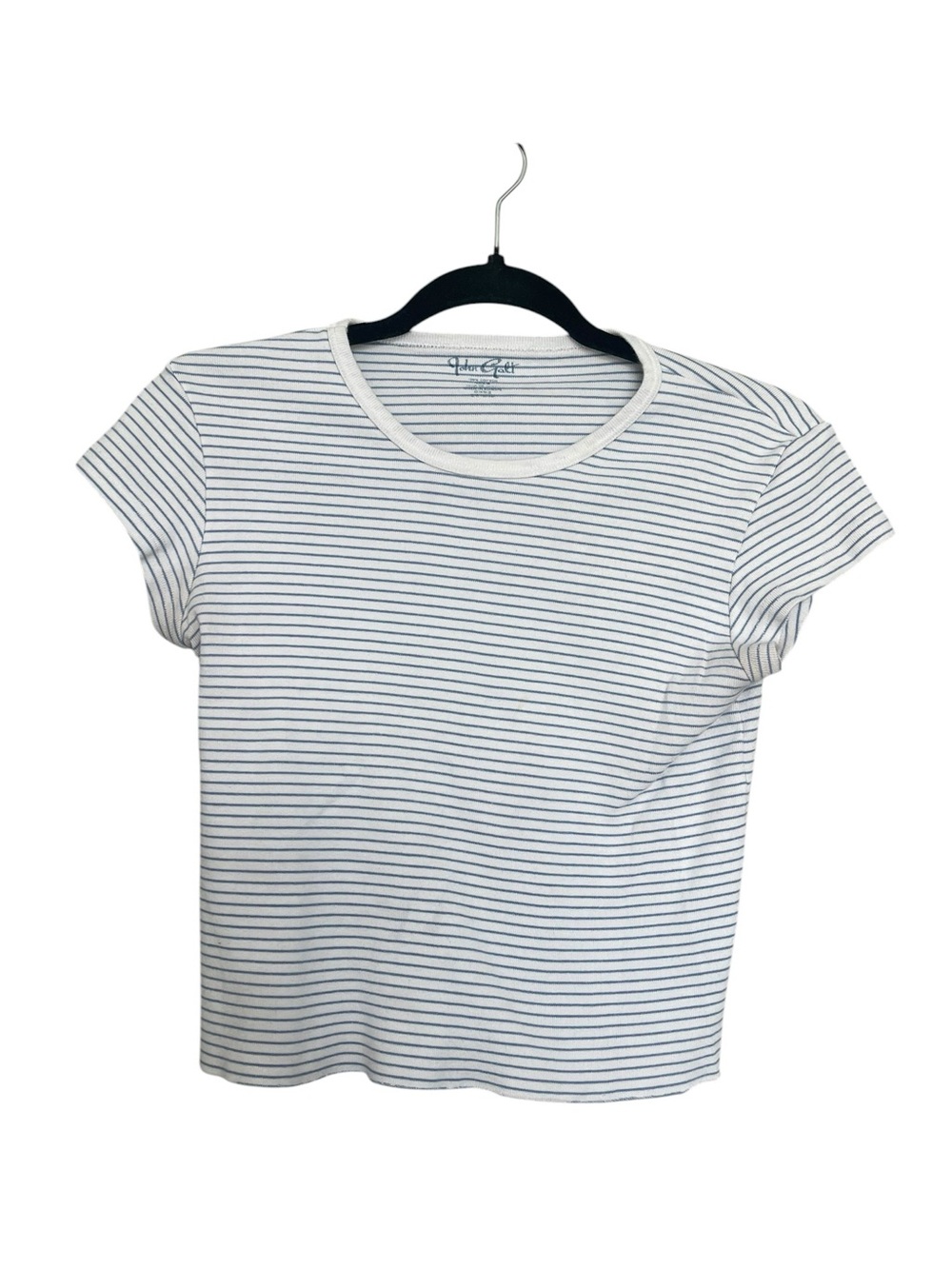 Brandy Melville White Striped Baby Tee